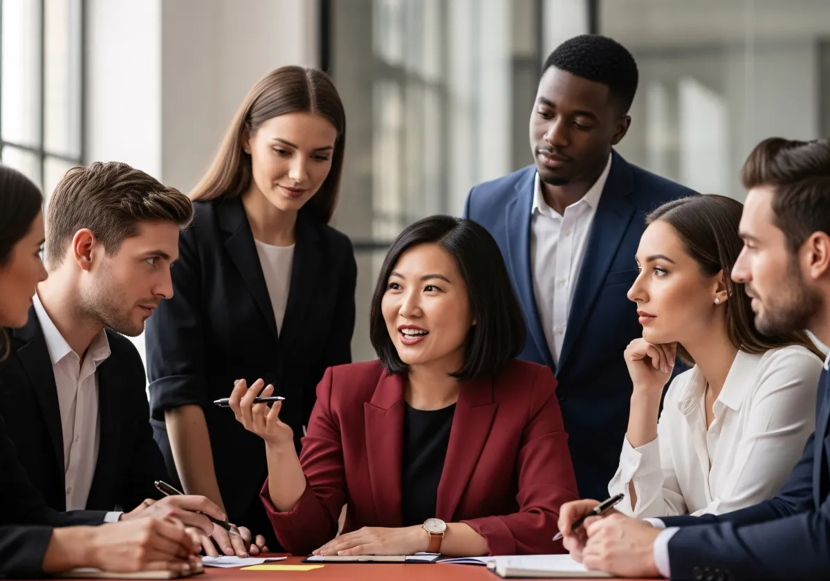 Grupo de profissionais portugueses reunidos